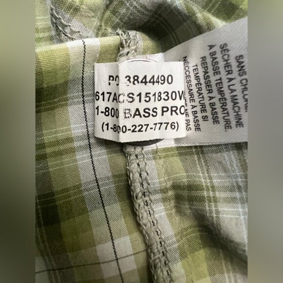 Ascend short sleeve green/gray plaid button up - size XL - Picture 8 of 8